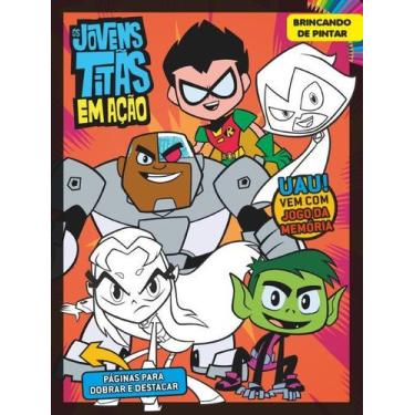 Imagem de Livro - Os jovens Titãs em ação - Brincando de pintar - On Line Editor