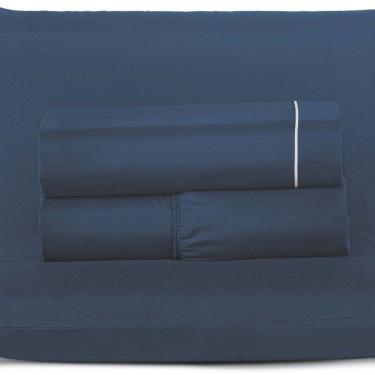 Imagem de Jogo De Cama Solteiro Top Line Hipercal 180 Fios 3 Peças 100% Poliéster - Marinho