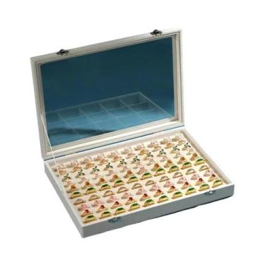 Imagem de Caixa De Veludo Grande Capacidade Com Tampa Para Anéis, Estojo De Arma