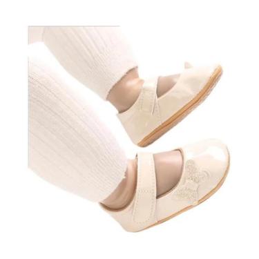 Imagem de Sapatos Para Bebês De 0 a 12 Meses Em Couro PU Com Boca Rasa E Laço Pr