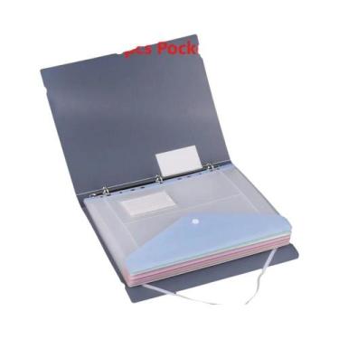 Imagem de Pasta Transparente De Plástico Com 11 Furos Para Folhas Soltas, Com Pa