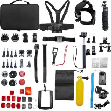 Imagem de Kit de Acessórios para Câmera De Ação 54 Em 1 Compatível Com Gopro Hero Gopro Max Gopro Fusion Insta360 Dji Osmo Action 2 Akaso