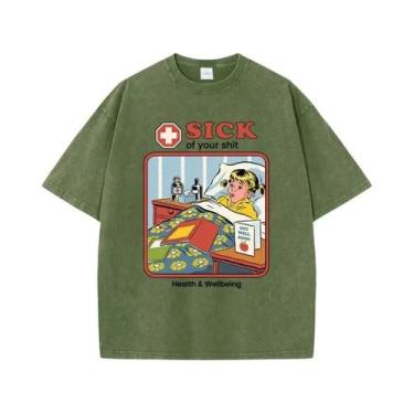 Imagem de Camiseta Feminina De Verão De Algodão, Manga Curta, Respirável, Confor