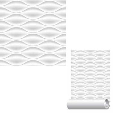 Imagem de Papel de Parede Adesivo Gesso Abstrato 3D Degradê Cinza 25m - Equipe F