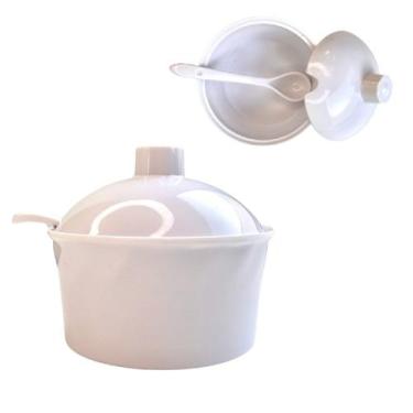 Imagem de 2 Açucareiro Pote Porta Açúcar Com Colher e Tampa - Riodeouro