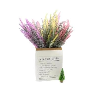 Imagem de Flores Artificiais Multicoloridas De Lavanda 5-10 Peças Para Decoração