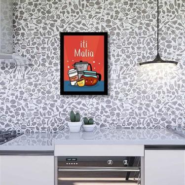 Imagem de Quadro Decorativo Café Iti Malia 34x23cm - Moldura Branca