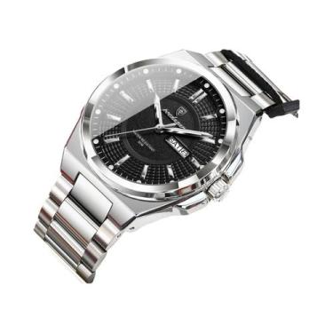 Imagem de Relógio De Quartzo Masculino Casual À Prova d'Água Em Aço Inoxidável L