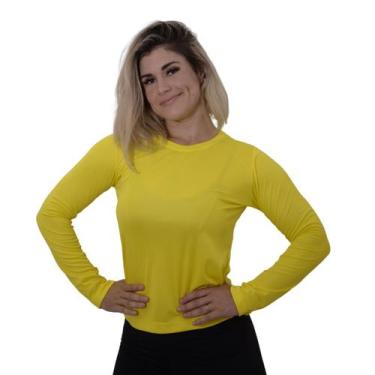 Imagem de Camiseta Manga UV50+ Longa Feminina Dry Fitness Segunda Pele - FR Moda