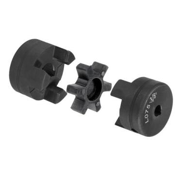 Imagem de Conjunto de acoplamento uxcell L075 Flexível L-Jaw de 3 peças com borr