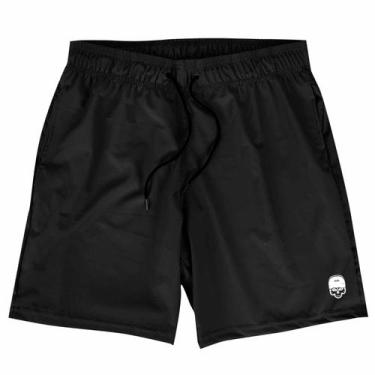 Imagem de Bermuda Praia Elastano Premium Preto WSS Skull, Preto, GG