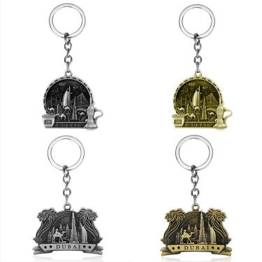 Imagem de Chaveiro Dubai Camel and Architecture, lembrança em liga de zinco