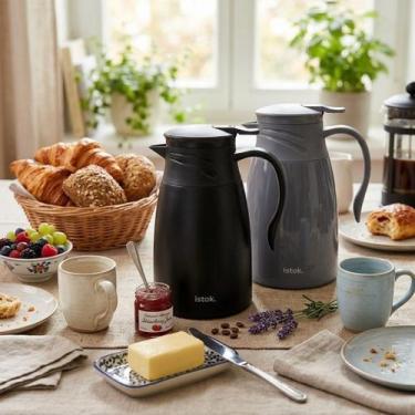 Imagem de Garrafa Termica Roma 1 Litro Bule Jarra Cafe Cha Leite Bebida Quente F