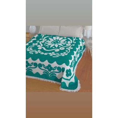 Imagem de Colcha Chenille Casal Queen Jolitex Com Franja Canelada 2,20 x 2,40m -