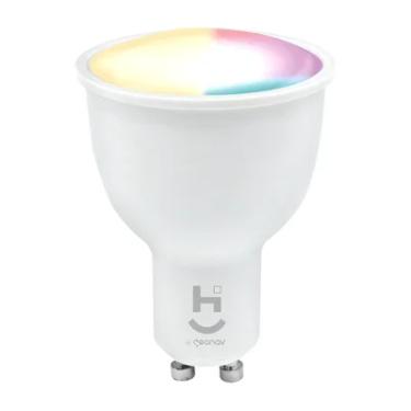 Imagem de Lâmpada LED Inteligente RGB, +W 2700-6500K, Soquete GU10, WI-FI, Bluetooth - Hi Geonav