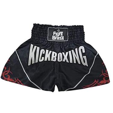 Imagem de Short Calção Kick Boxing - Pre/Verm - G