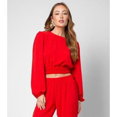 Imagem de Blusa Feminina Manga Longa Endless Vermelho, GG, Vermelho