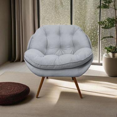 Imagem de Poltrona Comodoro Sala Apoio De Braço Fibra Siliconizada Grafite Outras Marcas