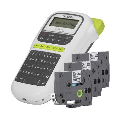 Imagem de Rotulador Eletrônico P-Touch com 3 fitas TZe231, PT-H110PB