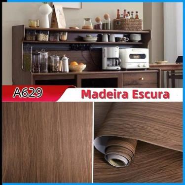 Imagem de Papel Adesivo Madeira para Envelopamento 10 Metros ideal para Moveis, 