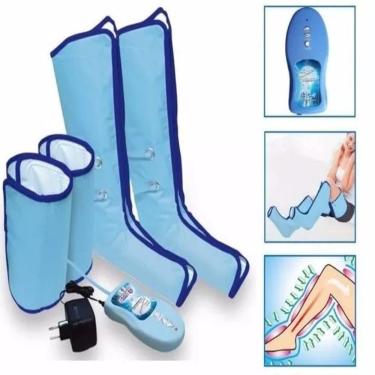 Imagem de Massageador Eletrico Pernas Bota Massageadora Sem Fio Pneumatica Drenagem Fisioterapia Recuperacao Compressao