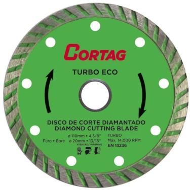 Imagem de Disco Diamantado 4,3/8 POL 110 MM Turbo Eco CORTAG