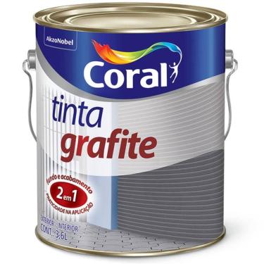 Imagem de Tinta Grafite Sintética Fosca Escuro 3,6 Litros - CORAL