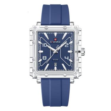 Imagem de relogio masculino design quadrado luminoso pulseira silicone