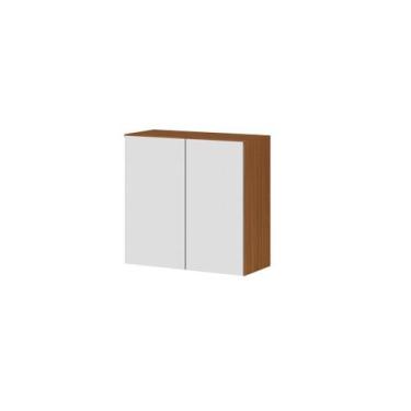 Imagem de Armário Suspenso 2 Portas 70cm Luana/Clara - Cinamomo/Branco Aramóveis