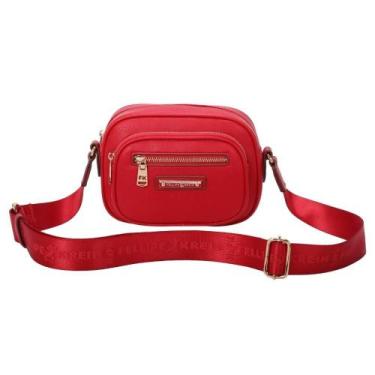 Imagem de Bolsa Tiracolo Média Fellipe Krein Ss23 Pockets Fk609 - Vermelho, Verm