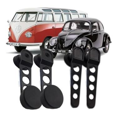 Imagem de Kit Maçaneta Manivela Porta Interna Kombi Fusca Karman Guia  - SHALOMC
