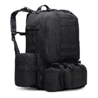 Imagem de Mochila Tática Militar Modular Reforçada Grande 60 Litros - GN, Preto