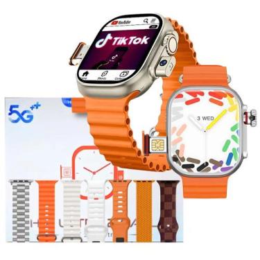 Imagem de Relógio Smart Ultra 5G AI Celular de Pulso Com WhatsApp Youtube Tik To