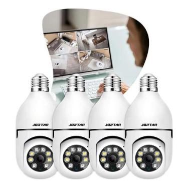 Imagem de 4 Câmera De Segurança Jortan E27 Cor Branco Wifi 110v/220v - Congratul