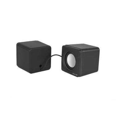 Imagem de Caixa de Som 2.0 Evus Cube D-02A 3W com Conectividade P2 3,5 mm e Alimentação USB Preto