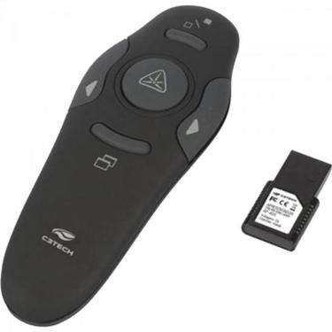 Imagem de Apresentador Laser Wireless AP-400 com Apontador Integrado e Conexão 2,4GHz Preto C3tech