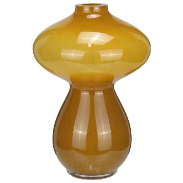 Imagem de VASO DECORATIVO ENFEITE PLANTA GARRAFA VIDRO 22x15x15cm CÁQUI