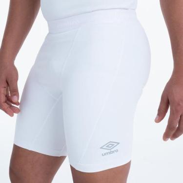 Imagem de Bermuda Térmica Umbro Diamond Essential Masculina, Branco, GG