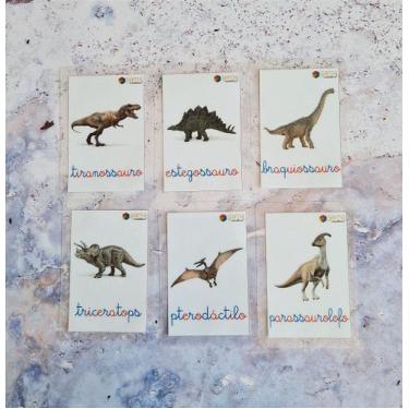 Imagem de Cards Dinossauros Educativo Aprendendo Brincando Pedagógico - Slow Jui