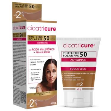 Imagem de Cicatricure Protetor Solar Facial FPS 50 Antissinais Toque Seco Cor Média, Previne Ruga...