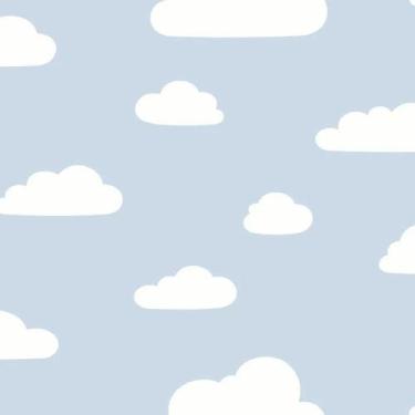 Imagem de Papel de Parede Infantil Petit Nuvem Azul A61831 - Edantex