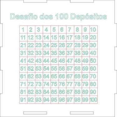 Imagem de Cofre Desafios dos 100 Depósitos 1mil 5 Mil 10 Mil para Metas Financei