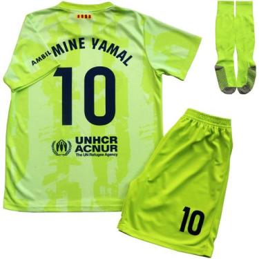 Imagem de Conjunto Infantil de Camisa, Shorts e Meias de Futebol CEKFAX Lamine Y