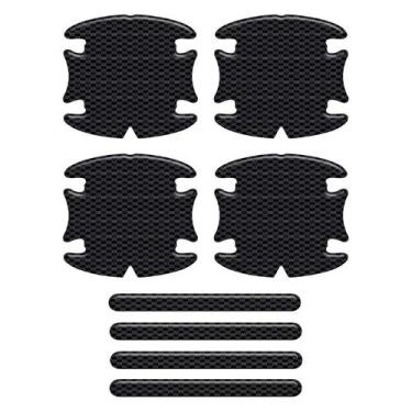 Imagem de Kit Adesivo Protetor Maçaneta Carro Carbono Preto Resinado - SPORTINOX