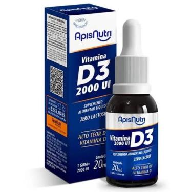 Imagem de ApisNutri Suplemento Alimentar em Solução Gotas Vitamina D3 2000UI 20m