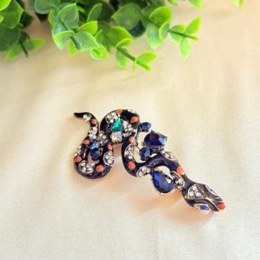 Imagem de Broche de Cobra com Pedras Coloridas - Pistache Acessórios, Dourado, M