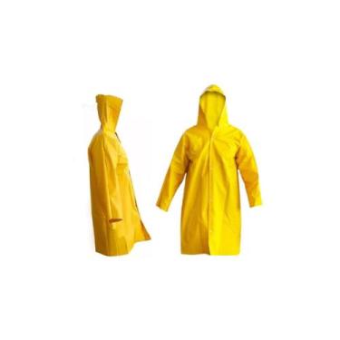 Imagem de Capa de chuva pvc 0,30 amarela g - Generico