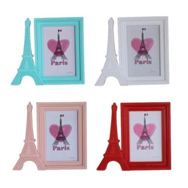 Imagem de Porta retrato Paris Torre Coloridos decoração foto 10x15 4un - emilar