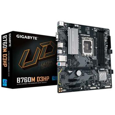 Imagem de Placa Mãe B760M D3HP DDR5 LGA1700 Micro ATX com M.2 Pcie 4.0 SATA RAID USB 3.2 Gigabyte
