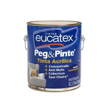Imagem de Tinta Acrílica Econômica Peg e Pinte Camurça Imperial Galão 3,6L Marrom para Interior e Exterior Eucatex
